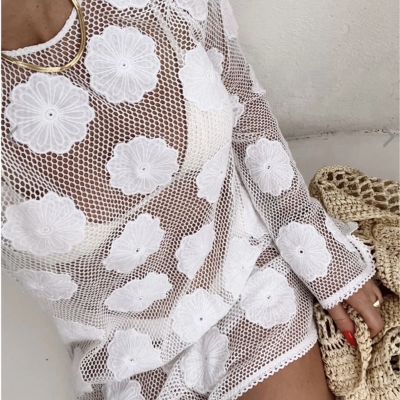 Show Me Your Mumu Castaway Cover Up Women's Small White Dress - Picture 16 of 16